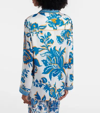Etro Printed crêpe-de-chine blouse | Thumbnail 5