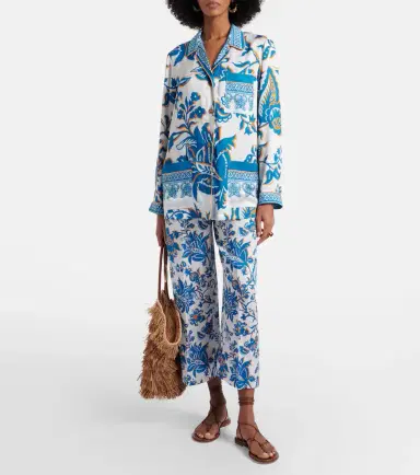 Etro Printed crêpe-de-chine blouse | Thumbnail 6