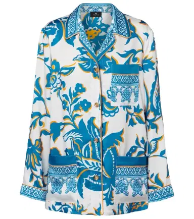 Etro Printed crêpe-de-chine blouse | Thumbnail 1