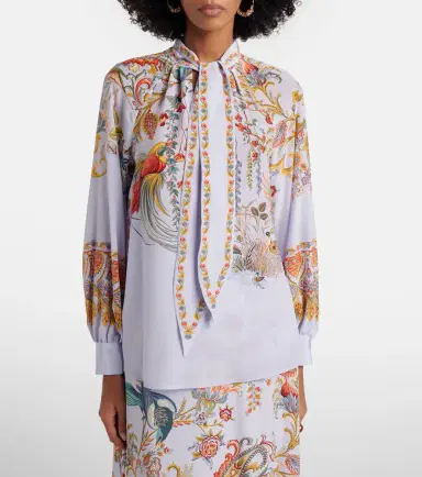 Etro Semi-sheer jacquard blouse | Thumbnail 3