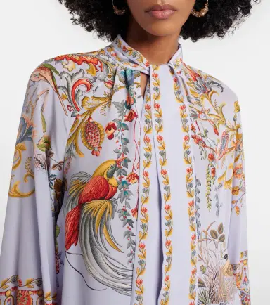 Etro Semi-sheer jacquard blouse | Thumbnail 4
