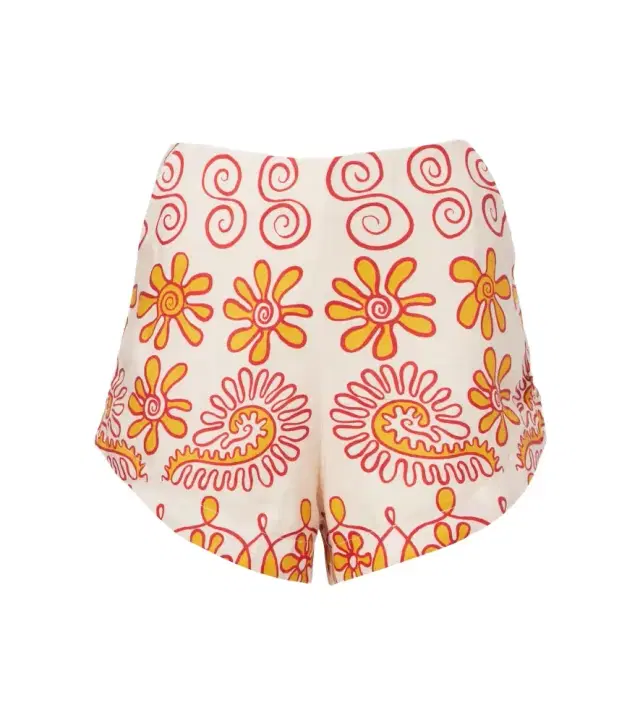 Bahamas printed linen shorts