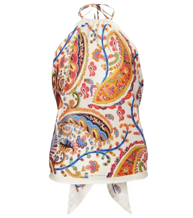 Etro Printed silk top
