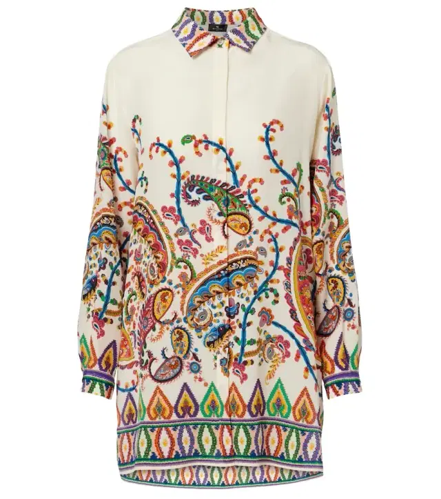 Etro Paisley printed silk shirt