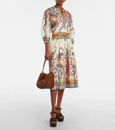Etro Paisley printed cotton top | Thumbnail 4