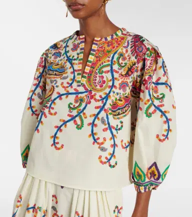 Etro Paisley printed cotton top | Thumbnail 5