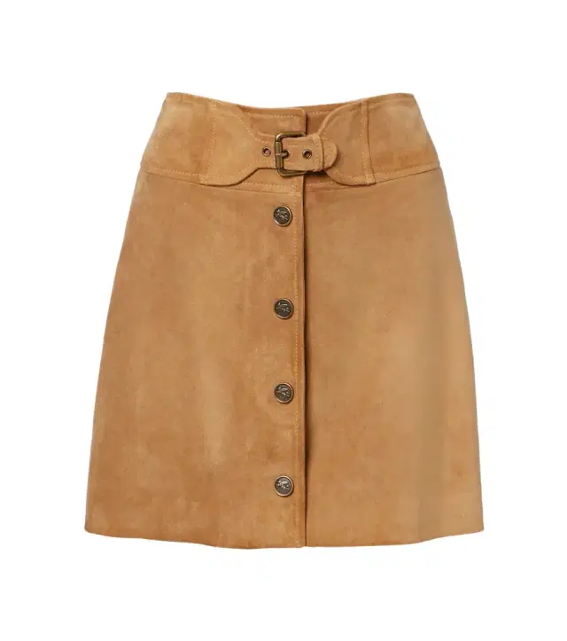 Etro Belted suede miniskirt