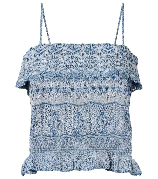 Etro Knitted cotton crop top