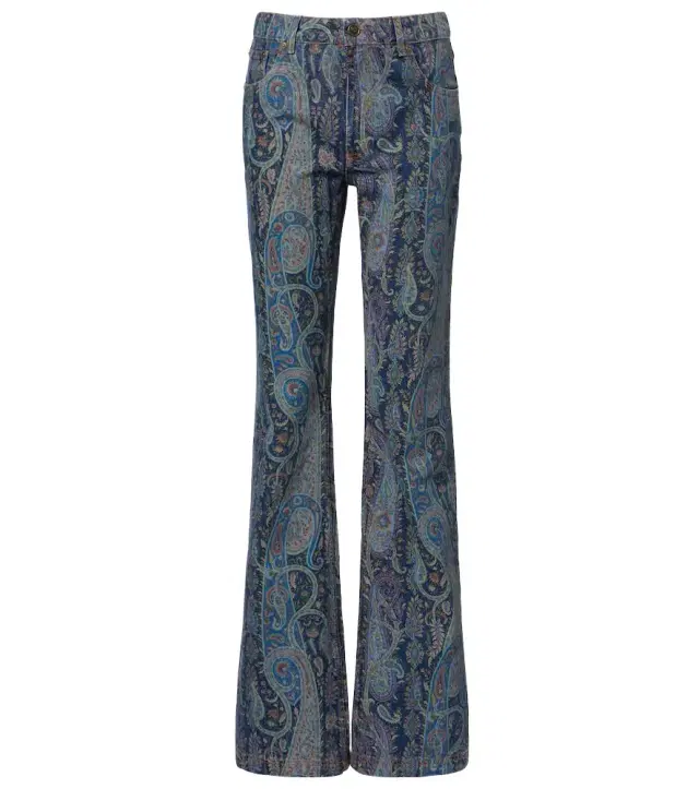 Etro Printed flared jeans