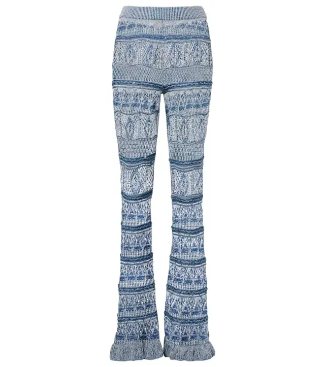 Etro Crochet cotton flared pants