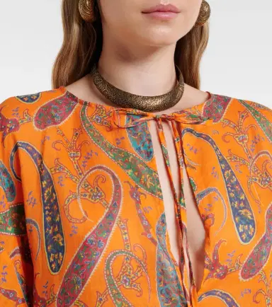 Etro Paisley ramie kaftan | Thumbnail 5