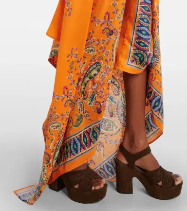 Etro Paisley asymmetric open-back maxi dress | Thumbnail 4