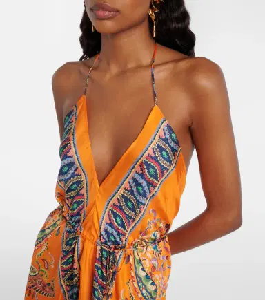 Etro Paisley asymmetric open-back maxi dress | Thumbnail 6