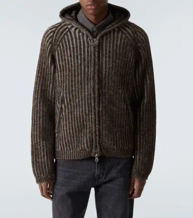 Our Legacy Level ribbed-knit wool zip-up hoodie | Thumbnail 2