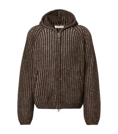 Our Legacy Level ribbed-knit wool zip-up hoodie | Thumbnail 1