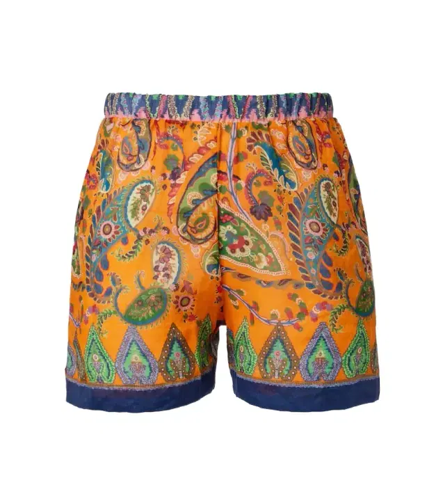 Etro Paisley high-rise shorts