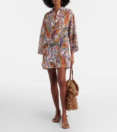 Etro Printed cotton and silk tunic | Thumbnail 3