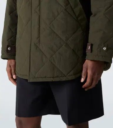 Comme des Garcons Homme Comme des Garçons Homme Corduroy-trimmed quilted hooded jacket | Thumbnail 5
