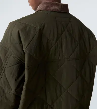 Comme des Garcons Homme Comme des Garçons Homme Corduroy-trimmed quilted hooded jacket | Thumbnail 7