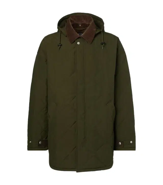Comme des Garcons Homme Comme des Garçons Homme Corduroy-trimmed quilted hooded jacket