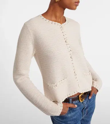 Frame Crochet-trimmed wool-blend jacket | Thumbnail 2