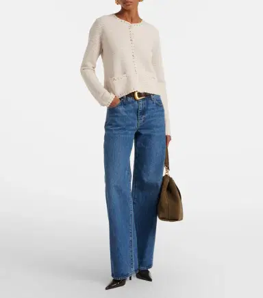 Frame Crochet-trimmed wool-blend jacket | Thumbnail 6
