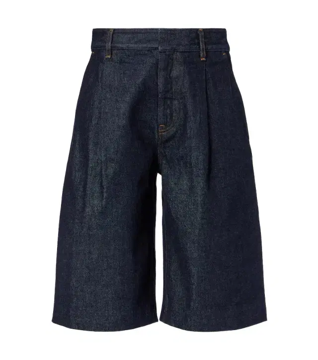 Frame Tailored low-rise denim wide-leg shorts