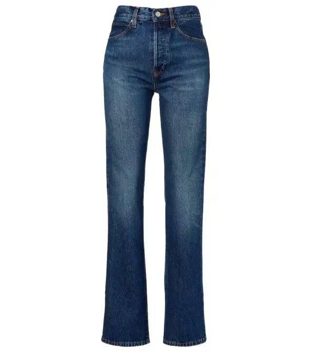 Frame Vertical high-rise straight jeans