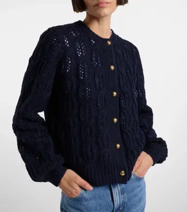 Frame Caped wool-blend cardigan | Thumbnail 2