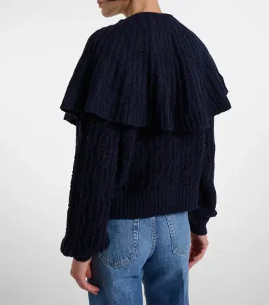 Frame Caped wool-blend cardigan | Thumbnail 4