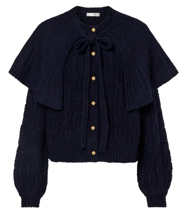 Frame Caped wool-blend cardigan