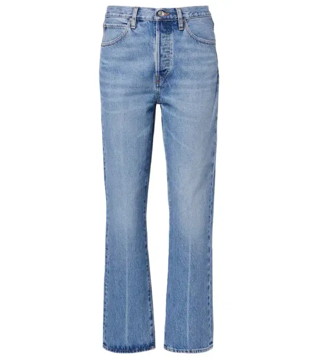 Frame Vertical Crop straight jeans