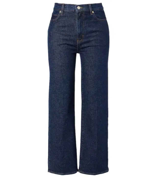 Frame Cropped high-rise wide-leg jeans