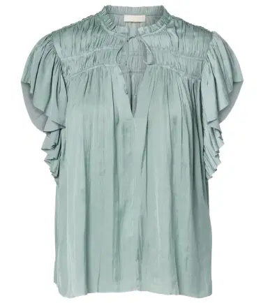 Ulla Johnson Agosta plissé satin top | Thumbnail 1