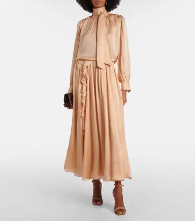 Ulla Johnson Ornament tie-neck silk chiffon blouse | Thumbnail 5 Ulla Johnson Ornament tie-neck silk chiffon blouse | Thumbnail 5