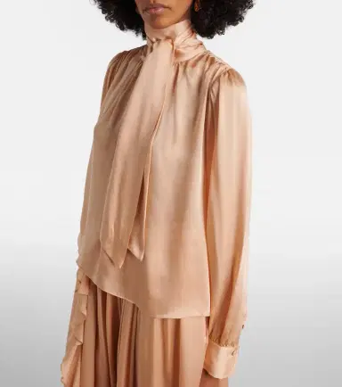 Ulla Johnson Ornament tie-neck silk chiffon blouse | Thumbnail 6 Ulla Johnson Ornament tie-neck silk chiffon blouse | Thumbnail 6
