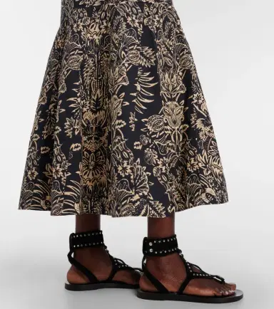Ulla Johnson Clarisse printed cotton poplin midi skirt | Thumbnail 6