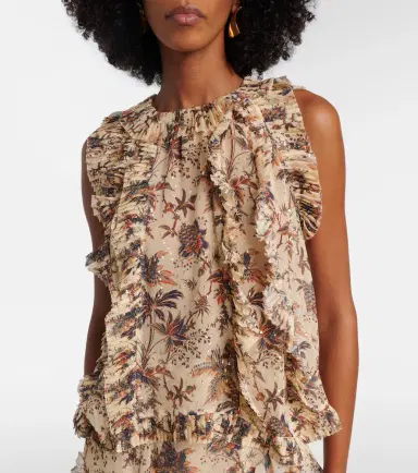Ulla Johnson Sabra printed silk-blend chiffon top | Thumbnail 2 Ulla Johnson Sabra printed silk-blend chiffon top | Thumbnail 2