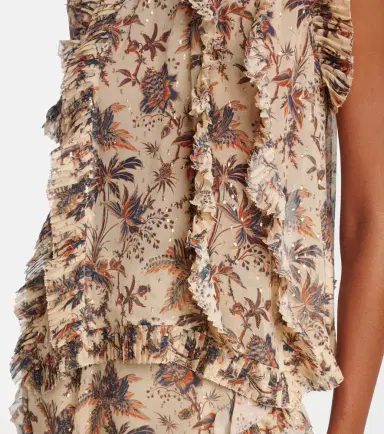 Ulla Johnson Sabra printed silk-blend chiffon top | Thumbnail 3 Ulla Johnson Sabra printed silk-blend chiffon top | Thumbnail 3