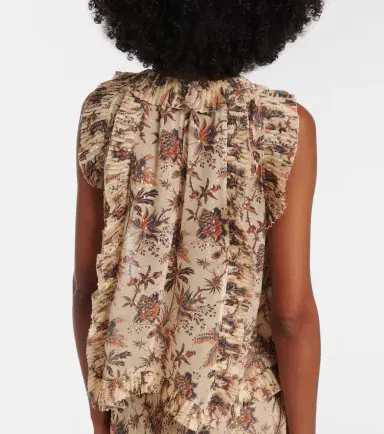 Ulla Johnson Sabra printed silk-blend chiffon top | Thumbnail 4 Ulla Johnson Sabra printed silk-blend chiffon top | Thumbnail 4