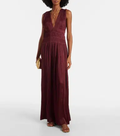 Ulla Johnson Tasneem satin plissé gown | Thumbnail 3
