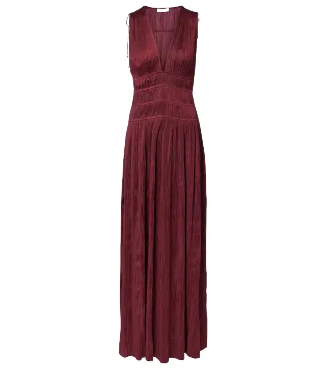 Ulla Johnson Tasneem satin plissé gown