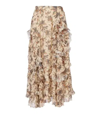 Ulla Johnson Adele printed silk-blend chiffon midi skirt | Thumbnail 1 Ulla Johnson Adele printed silk-blend chiffon midi skirt | Thumbnail 1