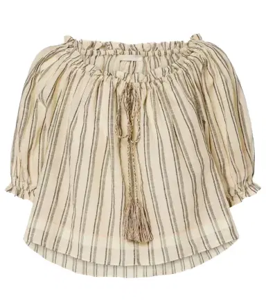 Ulla Johnson Paros striped cropped cotton top | Thumbnail 1