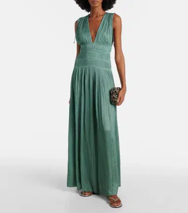 Ulla Johnson Tasneem satin plissé gown | Thumbnail 2