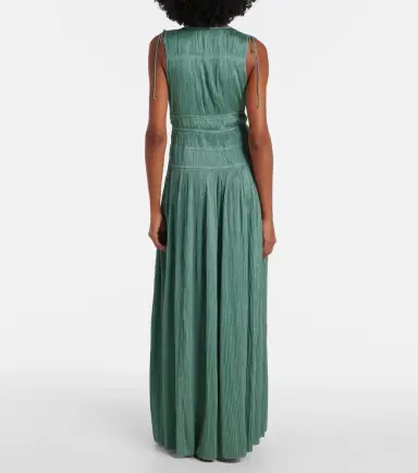 Ulla Johnson Tasneem satin plissé gown | Thumbnail 3