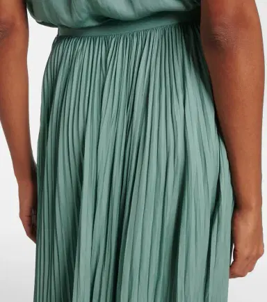 Ulla Johnson Lulu satin plissé maxi skirt | Thumbnail 4