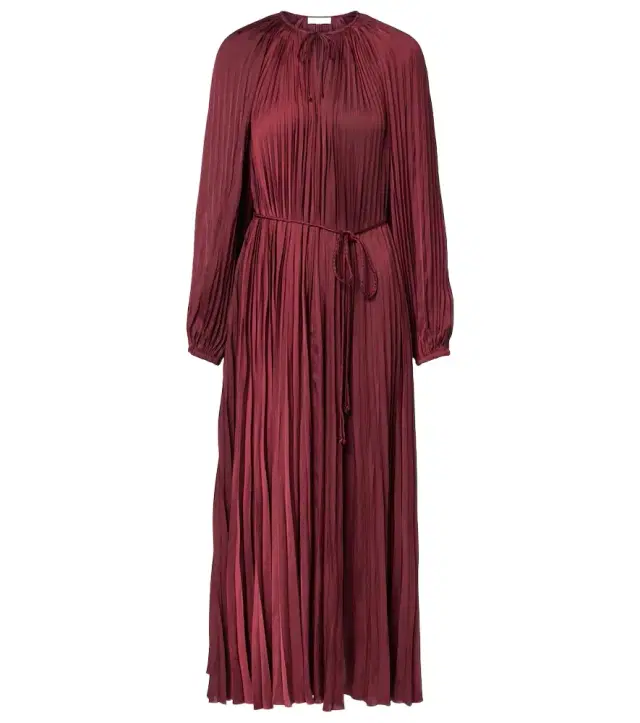 Ulla Johnson Alexia satin plissé midi dress