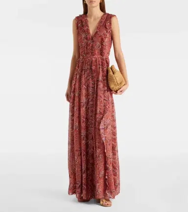 Ulla Johnson Aida ruffled silk-blend chiffon maxi dress | Thumbnail 4