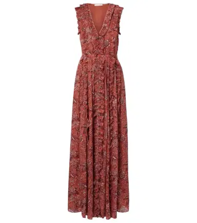 Ulla Johnson Aida ruffled silk-blend chiffon maxi dress | Thumbnail 1